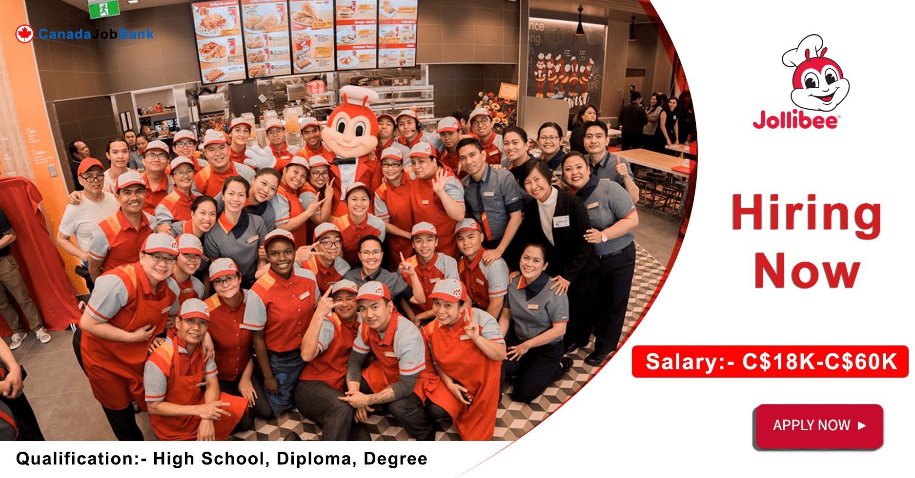 Jollibee Jobs in Canada (245 Jobs In Jollibee with Salaries)